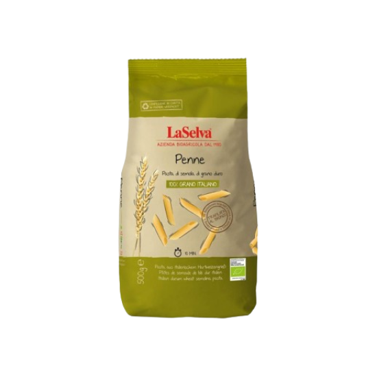 Penne bio din grau dur, 500 g LaSelva