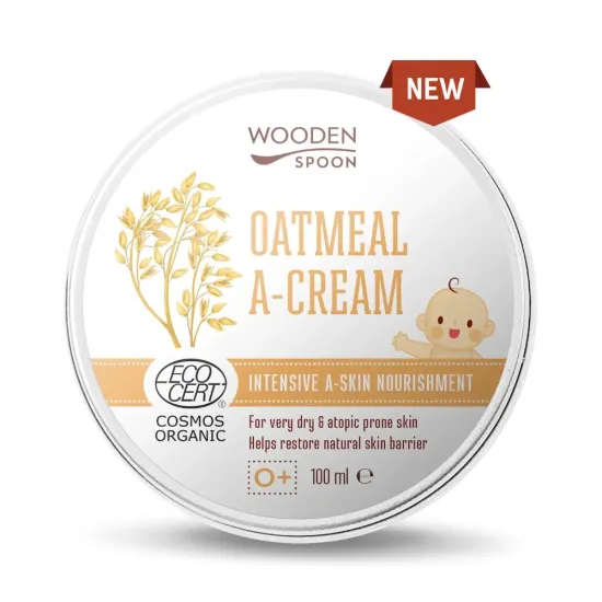 Crema calmanta cu ovaz coloidal pentru copii si bebelusi, 100ml, Wooden Spoon