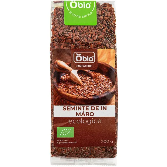 Seminte de in maro, bio, 500g, Obio