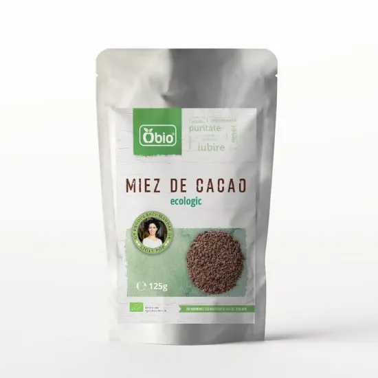 Miez de cacao bio, 125g, Obio