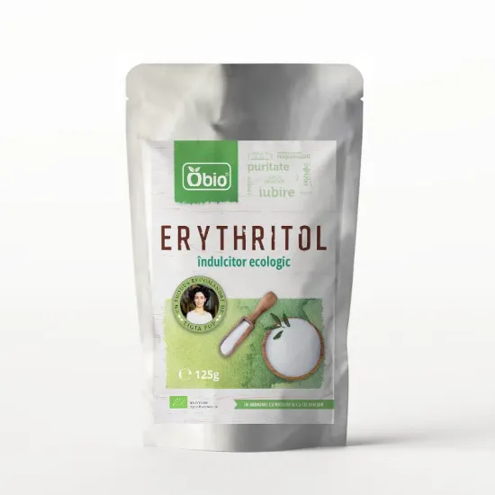 Erythritol indulcitor bio, 125g, Obio