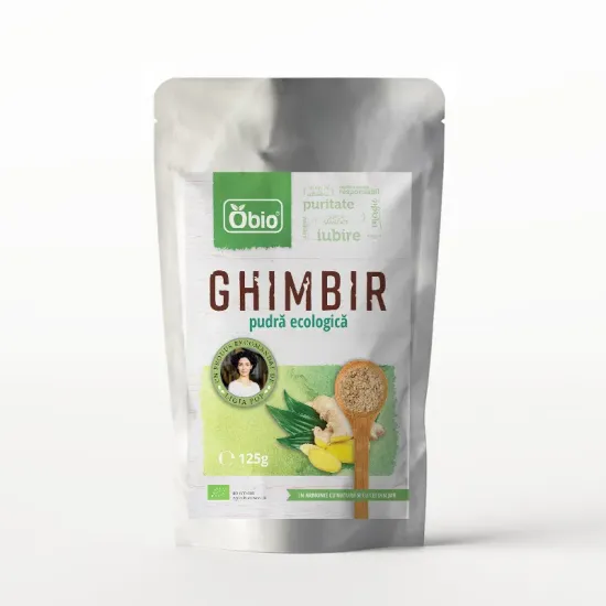 Ghimbir pudra bio, 125g, Obio