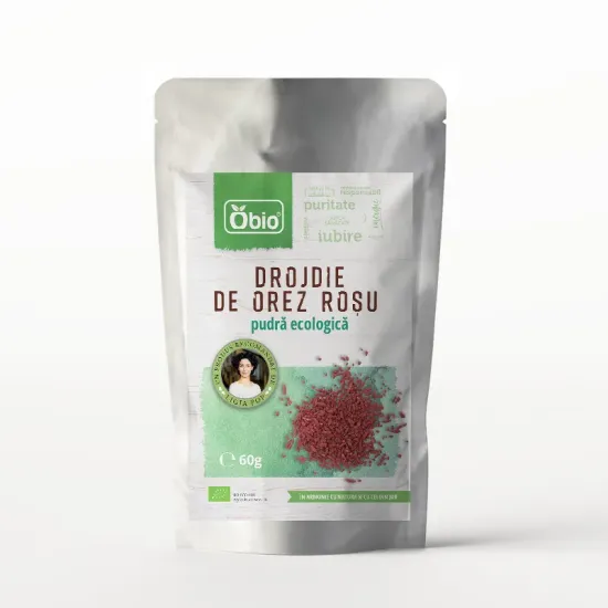 Drojdie de orez rosu pudra bio, 60g, Obio