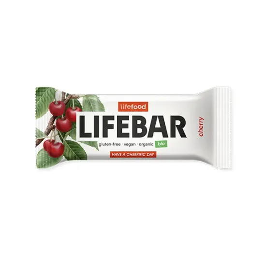 Lifebar baton cu cirese, raw, bio, 40g