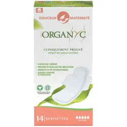 Absorbante intime extra pentru perioada de dupa nastere, 14buc Organyc Absorbante intime extra pentru perioada de dupa nastere, 14buc Organyc