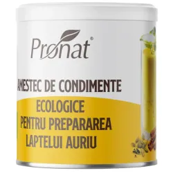 Amestec de condimente bio pentru prepararea Laptelui Auriu, 100g Pronat Amestec de condimente bio pentru prepararea Laptelui Auriu, 100g Pronat