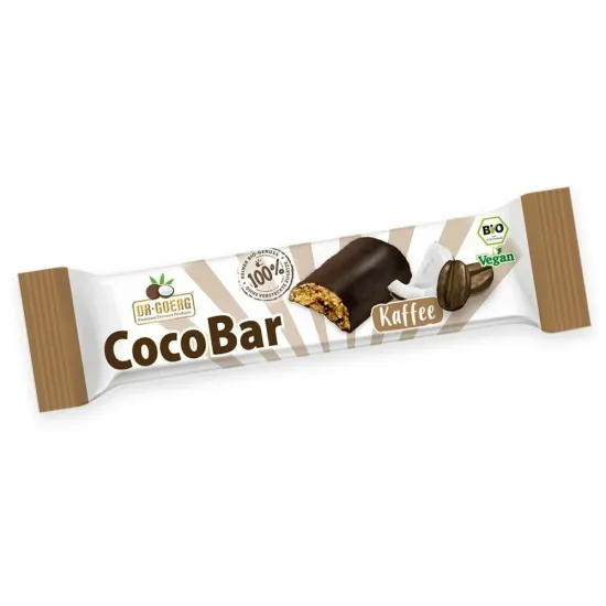 Batoane de cocos cu cafea in ciocolata negra, bio, 40g, Dr. Georg