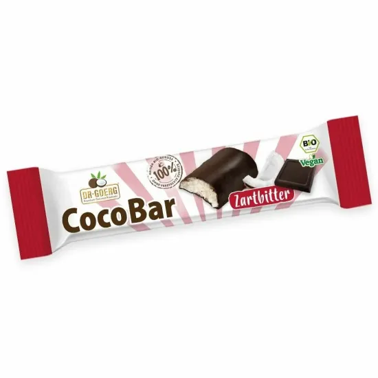 Batoane de cocos in ciocolata neagra, bio, 40g, Dr. Georg