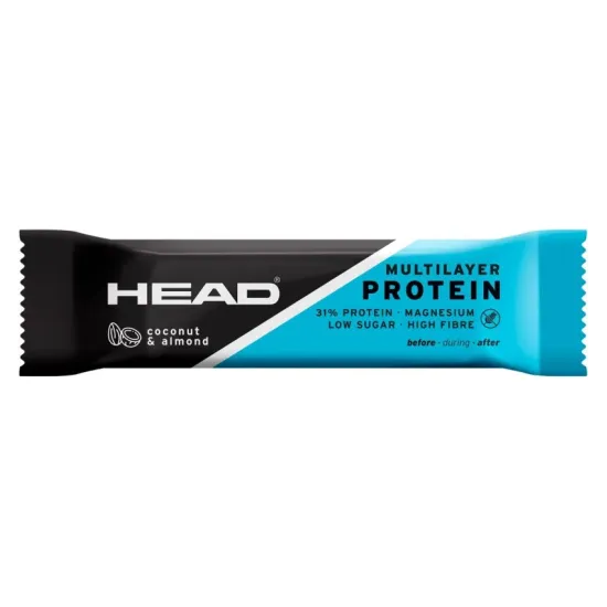 Baton proteic cu nuca de cocos si migdale, 55g Head multilayer