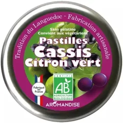 Bomboane artizanale cu lime si coacaze negre bio, 45g, Aromandise Bomboane artizanale cu lime si coacaze negre bio, 45g, Aromandise