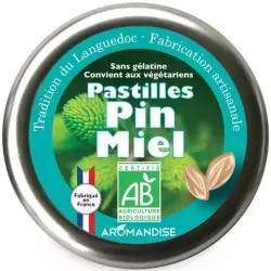 Bomboane artizanale cu pin si miere bio, 45g, Aromandise Bomboane artizanale cu pin si miere bio, 45g, Aromandise