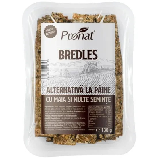 Bredles alternativa la paine cu maia si multe seminte, 130g Pronat