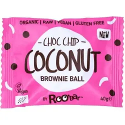 Brownie ball cu cocos bio 40g Roobar Brownie ball cu cocos bio 40g Roobar
