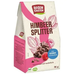 Bucati bio de napolitane cu zmeura invelite in ciocolata vegana, 90g Rosen Garten Bucati bio de napolitane cu zmeura invelite in ciocolata vegana, 90g Rosen Garten