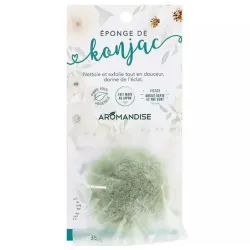 Burete natural Konjac cu argila verde si ceai verde, Aromandise Burete natural Konjac cu argila verde si ceai verde, Aromandise