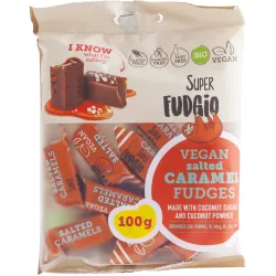 Caramele aroma caramel sarat, bio, 100g, Super Fudgio Caramele aroma caramel sarat, bio, 100g, Super Fudgio