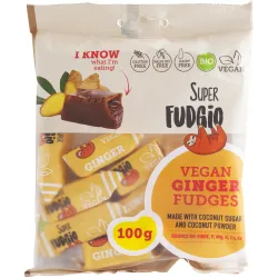Caramele aroma ghimbir, bio, 100g, Super Fudgio Caramele aroma ghimbir, bio, 100g, Super Fudgio