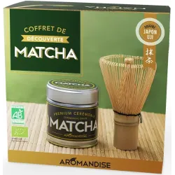 Set pentru ceai ceremonial matcha bio, 30g, Aromandise Set pentru ceai ceremonial matcha bio, 30g, Aromandise