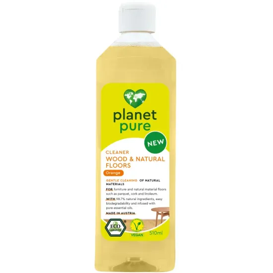 Detergent bio pentru suprafete din lemn - portocale - 510ml, Planet Pure