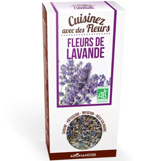 Flori de lavanda uz culinar bio, 40g, Aromandise