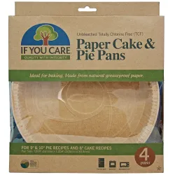 Forme de copt rotunde pentru tarte, din hartie nealbita, fara clor, 4 buc., If You Care Forme de copt rotunde pentru tarte, din hartie nealbita, fara clor, 4 buc., If You Care