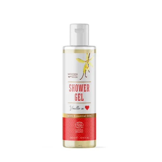 Gel de dus cu vanilie, Vanilla in love, bio, 200ml, Wooden Spoon