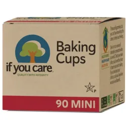 Hartie de copt briose nealbita, fara clor, compostabila, 90 buc., MINI, If You Care Hartie de copt briose nealbita, fara clor, compostabila, 90 buc., MINI, If You Care