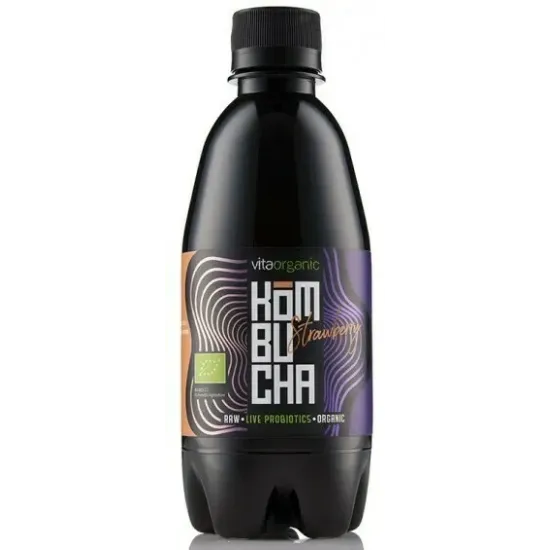 Kombucha cu capsuni bio 330 ml Vita Organic