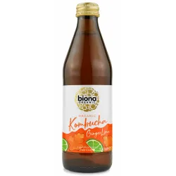 Kombucha cu ghimbir si lime bio 330ml Biona Kombucha cu ghimbir si lime bio 330ml Biona
