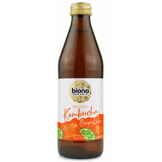 Kombucha cu ghimbir si lime bio 330ml Biona