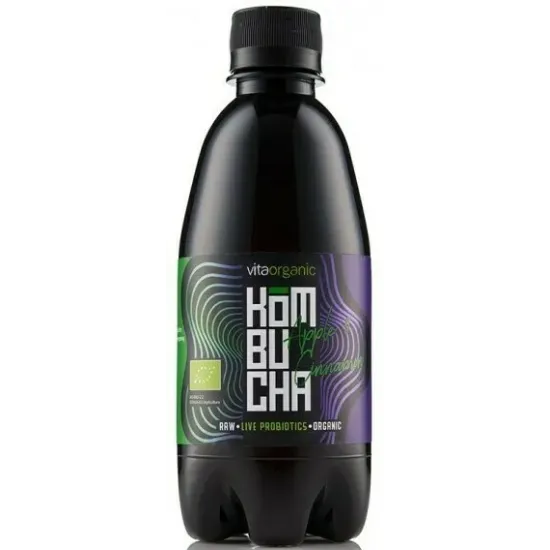 Kombucha cu mere si scortisoara bio 330 ml Vita Organic