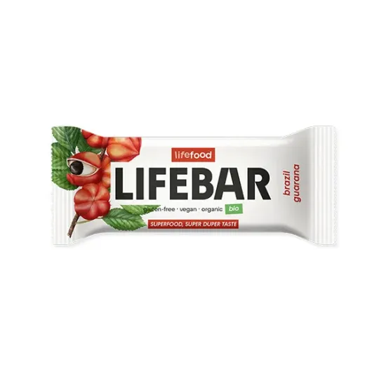 Lifebar baton cu nuci braziliene si guarana, bio, 40g