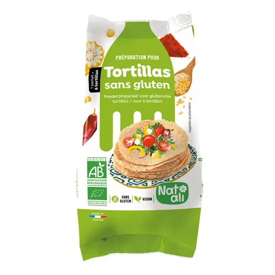 Mix pentru tortilla fara gluten, bio, 200g, Nat-ali