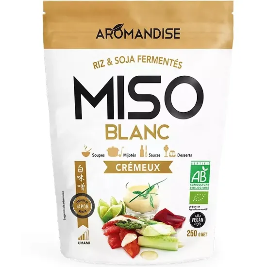 Pasta miso alba, cremoasa, bio, 250g, Aromandise