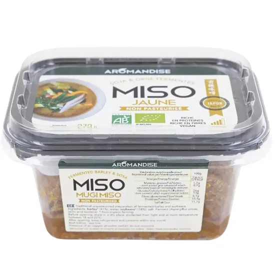 Pasta miso galbena nepasteurizata bio, 270g, Aromandise