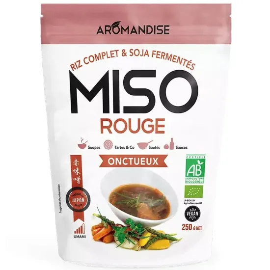 Pasta miso rosie, cremoasa, bio, 250g, Aromandise