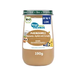 Piure de banana si mere cu gris, bio, 190g, Erdbar Piure de banana si mere cu gris, bio, 190g, Erdbar