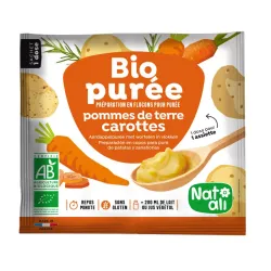 Piure instant de cartofi si morcovi, bio, 30g, Nat-ali Piure instant de cartofi si morcovi, bio, 30g, Nat-ali