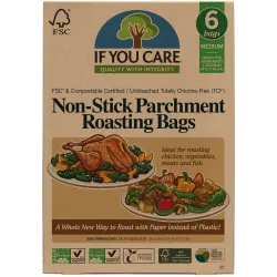 Pungi pentru copt nealbite, fara clor, compostabile, Medium, 6 buc., If You Care Pungi pentru copt nealbite, fara clor, compostabile, Medium, 6 buc., If You Care