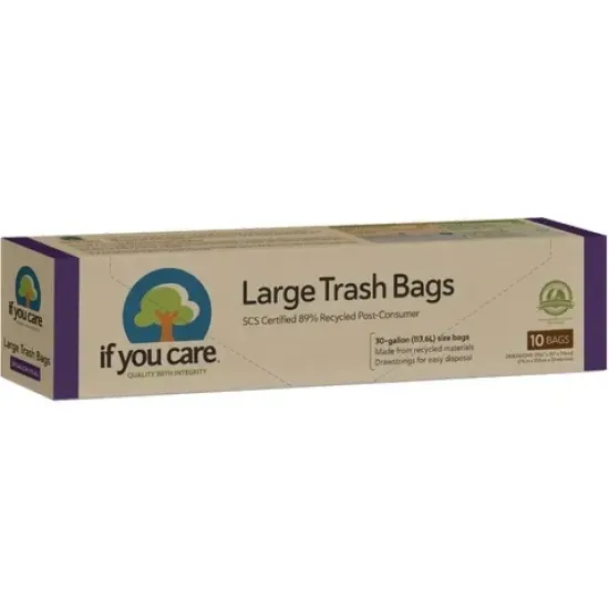 Saci menajeri mari din plastic reciclat 113.6L, 10 buc., If You Care