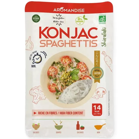 Spaghetti konjac bio 180g, Aromandise