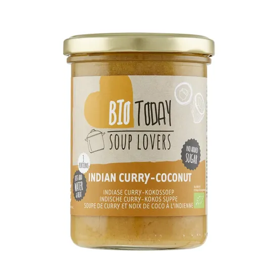 Supa crema in stil indian curry si cocos, bio, 400ml, Bio Today