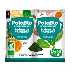 Supa instant cu spanac, spirulina si legume, bio, 2x 8.5g, Nat-ali Supa instant cu spanac, spirulina si legume, bio, 2x 8.5g, Nat-ali