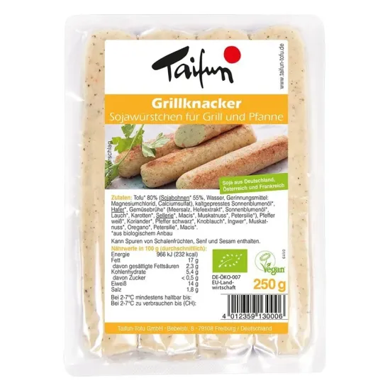 Carnati bio vegani pentru gratar, 250 g Taifun