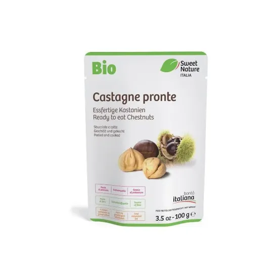 Castane bio decojite, gata de mancat, 100g Sweet Nature Italia