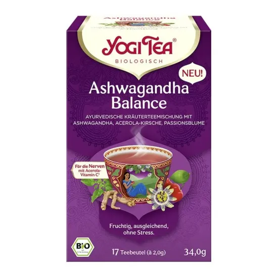 Ceai bio Ashwagandha Balance 17 pliculețe a 2,0, 34,0g Yogi Tea