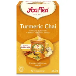 Ceai bio cu Turmeric (curcuma), 17 pliculete 34g Yogi Tea Ceai bio cu Turmeric (curcuma), 17 pliculete 34g Yogi Tea