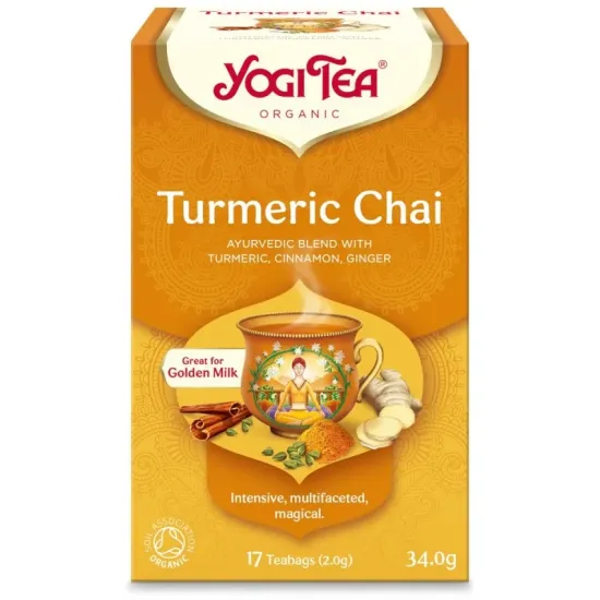 Ceai bio cu Turmeric (curcuma), 17 pliculete 34g Yogi Tea