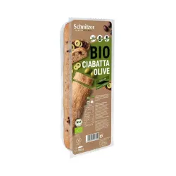 Ciabatta bio fara gluten, cu masline, 180g Schnitzer gluten free Ciabatta bio fara gluten, cu masline, 180g Schnitzer gluten free