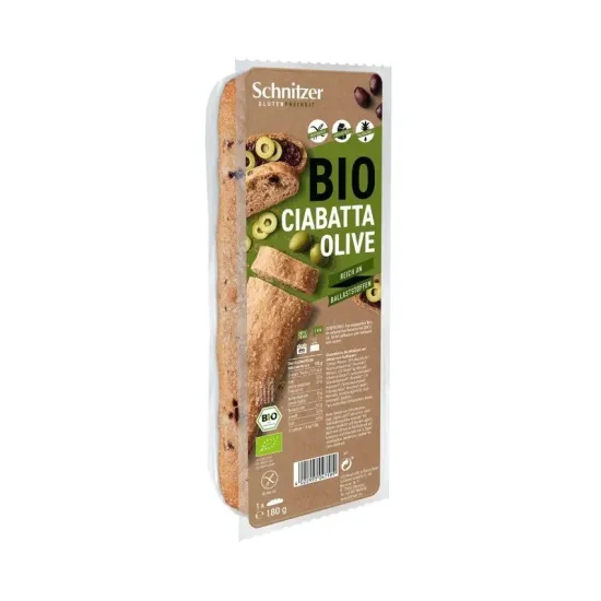 Ciabatta bio fara gluten, cu masline, 180g Schnitzer gluten free